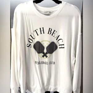 2 Pickleball Long Sleeves Active Graphic Women’s Pullover Sweatshirt Top